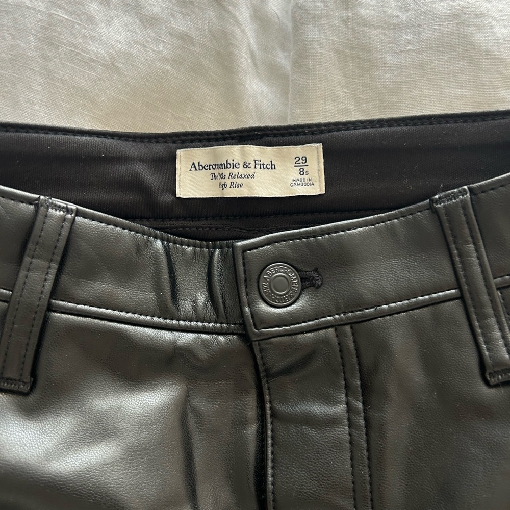 Abercrombie & Fitch Black Leather Pants